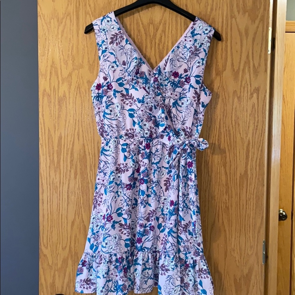Pink floral dress